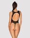Ажурний бодістокінг із ефектом шнурівки Obsessive B129 teddy black S/M/L, чорний, з доступом SO7213 фото 2