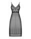 Напівпрозора довга сорочка Obsessive Estiqua chemise M/L, чорний, асиметричний крій SO7263 фото 5