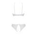 Комплект із бра, трусиків з ажурним декором та відкритим кроком Passion URSULA SET S/M, white SO5845 фото 4
