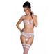 Сексуальний комплект з поясом для панчіх Passion LOVELIA SET XXL/XXXL, white SO4782 фото 1