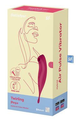 Смарт-вибратор для клитора с вакуумной стимуляцией Satisfyer Twirling Pro+ dark red SO6715 фото