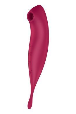 Смарт-вибратор для клитора с вакуумной стимуляцией Satisfyer Twirling Pro+ dark red SO6715 фото