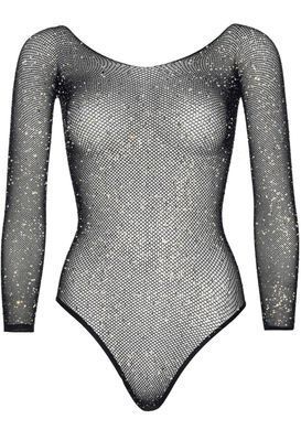 Сетчатое боди со стразами Leg Avenue Crystalized fishnet bodysuit Black One Size SO9136 фото