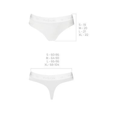 Трусики-бразилиана из хлопка Passion PS005 PANTIES M, white SO4224 фото