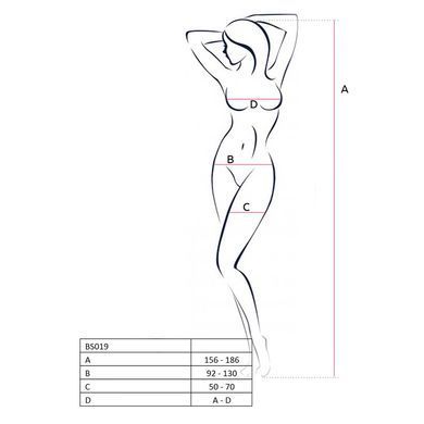 Бодистокинг Passion BS019 white, комбинезон, имитация чулок и пояса PBS019W фото