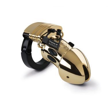 Клетка для члена с электростимуляцией Mystim Pubic Enemy No 1 - Gold Edition SO3809 фото
