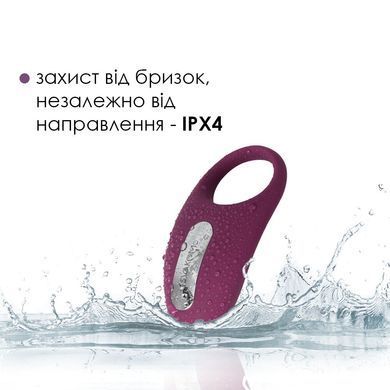 Эрекционное кольцо с вибрацией и пультом ДУ Svakom Winni Violet SO4844 фото