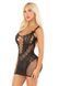Платье Leg Avenue Lace and Net Mini Dress with Dual Strap One Size, Black SX1733 фото 4