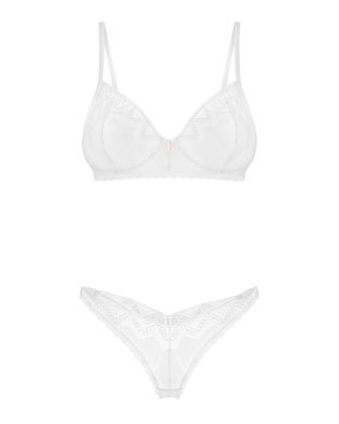 Комплект Obsessive Alissium 2-pcs set, XS/S, кружево, лиф с мягкой чашкой, трусики танга SX0603 фото