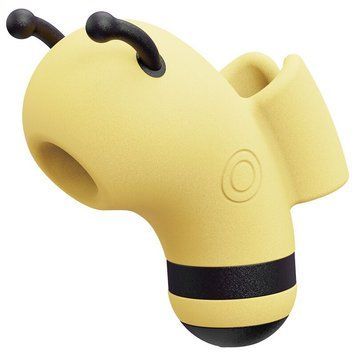 Вакуумный стимулятор с микротоками KISSTOY Beebe Yellow, на палец SO6550 фото