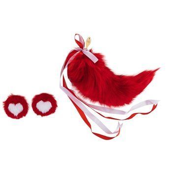 Анальная пробка с хвостом лисицы LOCKINK SEVANDA Red Vixen Set with Pear-shape Plug SX0907 фото