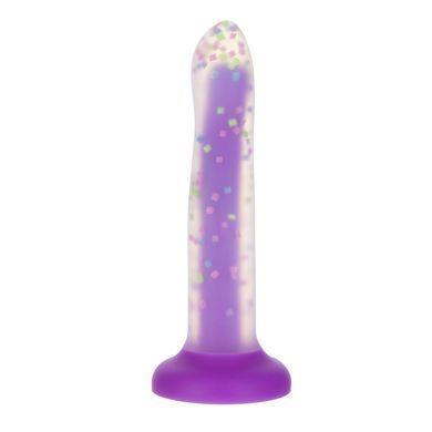 Светящийся в темноте фаллоимитатор ADDICTION Rave 8&Prime; Glow in the Dark Dildo Purple Confetti , 20,3 см SX1301 фото