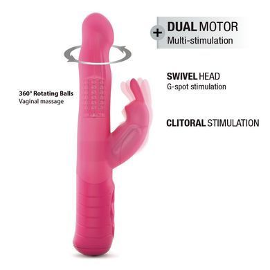 Вибратор-кролик Dorcel Baby Rabbit Magenta 2.0 с жемчужным массажем и вращающейся головкой SO8680 фото