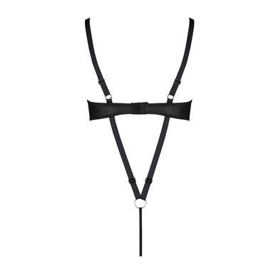 Боди из экокожи Passion CELINE BODY 4XL/5XL black, с доступом, открытый SO7059 фото