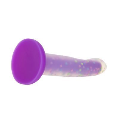 Светящийся в темноте фаллоимитатор ADDICTION Rave 8&Prime; Glow in the Dark Dildo Purple Confetti , 20,3 см SX1301 фото