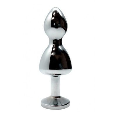 Металлическая анальна пробка Wooomy Lollypop Double Ball Metal Plug Blue L диаметр 3,5, длина 10,5см SO7419 фото