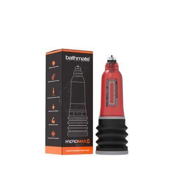 Гидропомпа Bathmate Hydromax 5 Red, для члена длиной от 7,5 до 12,5см, диаметр до 4,5 см HM-20-BR фото