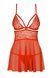 Бебі-дол Obsessive 838-BAB-3 babydoll & thong red 2XL/3XL SX1121 фото 3