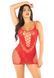Платье Leg Avenue Lace and Net Mini Dress with Dual Strap One Size, Red SX1734 фото 1