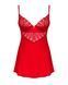 Пеньюар Obsessive Ingridia chemise & thong XS/S, красный, сорочка, стринги SO9036 фото 3