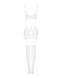 Сітчастий бодістокінг з імітацією топа та шортів Obsessive Bodystocking G330 S/M/L, white, з доступо SO7695 фото 6