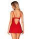 Пеньюар Obsessive Ingridia chemise & thong XS/S, красный, сорочка, стринги SO9036 фото 2