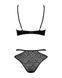 Еротичний комплект під латекс зі стрепами Obsessive Bagirela 2-pcs set L/XL, чорний, під леопард, бю SO7220 фото 6
