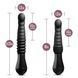 Пульсатор Blush Temptasia &ndash; Lazarus Thrusting Dildo &ndash; Black, ребристый ствол, 3 скорости SO8836 фото 5