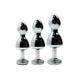 Металлическая анальна пробка Wooomy Lollypop Double Ball Metal Plug Blue L диаметр 3,5, длина 10,5см SO7419 фото 4
