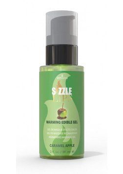 Согревающий массажный гель Sensuva Sizzle Lips Caramel Apple (59 мл), без сахара, съедобный SO9827 фото