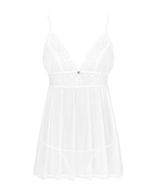 Пеньюар и трусики Obsessive Heavenlly babydoll & thong XS/S SO8163 фото
