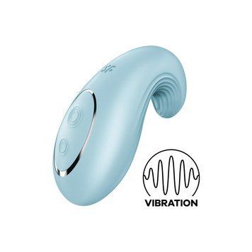 Вибратор Satisfyer Dipping Delight Light Blue, 2 мотора, гибкий кончик SO6991 фото