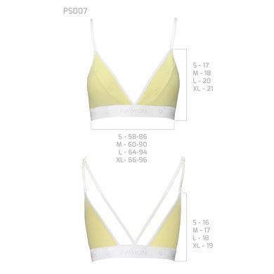 Спортивний топ з подвійними бретелями Passion PS007 TOP M, yellow SO4276 фото
