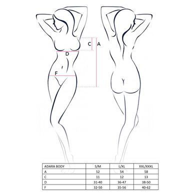 Боди-монокини Passion ADARA BODY L/XL, black EL10101 фото