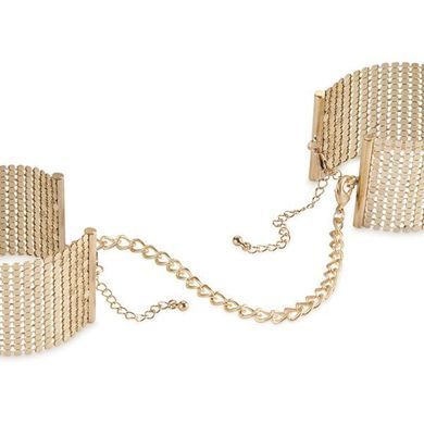 Наручники Bijoux Indiscrets Desir Metallique Handcuffs - Gold, металлические, стильные браслеты SO2664 фото