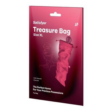 Мішечок для секс-іграшок Satisfyer Treasure Bag XL, рожевий, на шнурку SX0554 фото