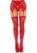 Комплект Leg Avenue Lace thigh highs & garterbelt, One Size, красный, чулки и пояс с пажами SX1060 фото 4