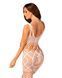 Сітчастий бодістокінг з імітацією топа та шортів Obsessive Bodystocking G330 XL/XXL, white, з доступом SO7696 фото 2