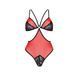 Напівпрозоре боді з мереживом Passion PEONIA BODY L/XL red SO8460 фото 3