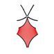 Напівпрозоре боді з мереживом Passion PEONIA BODY L/XL red SO8460 фото 4