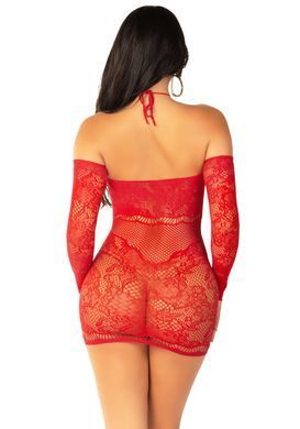 Платье Leg Avenue Seamless Off The Shoulder Mini Dress One Size, Red SX1736 фото