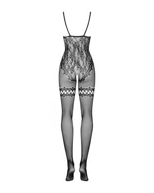 (SALE) Бодистокинг Obsessive Bodystocking F213 S/M/L, имитация кружевного боди и резинки для чулок SO7222 фото