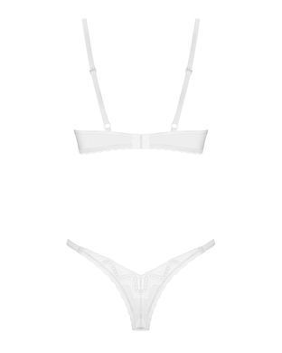 Комплект Obsessive Alissium 2-pcs set, XL/2XL, кружево, лиф с мягкой чашкой, трусики танга SX0605 фото