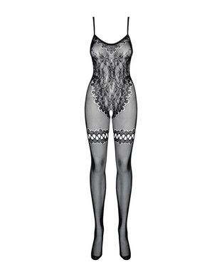 (SALE) Бодистокинг Obsessive Bodystocking F213 S/M/L, имитация кружевного боди и резинки для чулок SO7222 фото