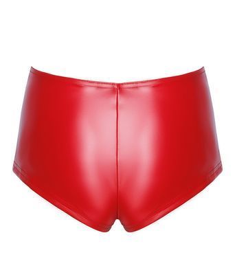 Шорти Noir Handmade F356 Red powerwetlook shorts - XL SX2125 фото