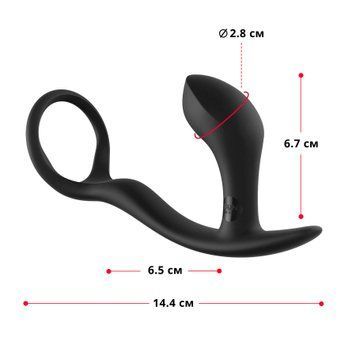 Анальна пробка з ерекційним кільцем Fun Factory BOOTIE RING slate SX0972 фото