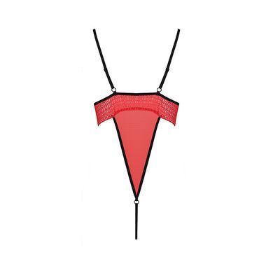 Боді з високим вирізом стегна Passion Exclusive AKITA BODY S/M, red PS24202 фото