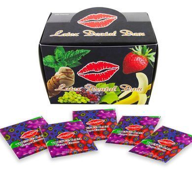 Набір латексних серветок Latex Dental Dams Grape 100 шт SX1269 фото
