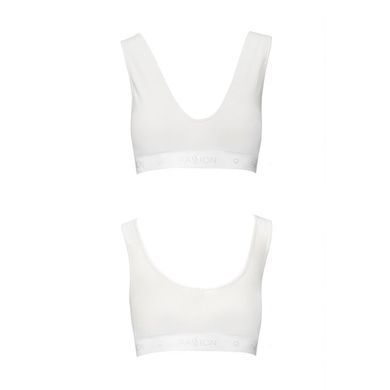 Спортивний топ з еластичної бавовни Passion PS005 TOP L, white SO4227 фото