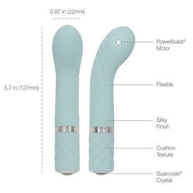 Розкішний вібратор Pillow Talk - Racy Teal з кристалом Swarovski для точки G, подарункове паковання SO2720 фото